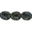 Czech Twisted Flat Ovals 12 x 9mm Jet - Picasso (25pcs)
