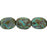 Czech Twisted Flat Ovals 12 x 9mm Opaque Lt Blue - Picasso (25pcs)