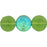Czech Cinnamon Buns 13mm Matte - Olivine AB (25pcs)
