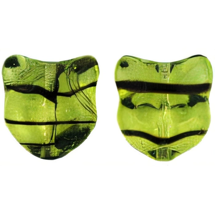 Czech Cat Faces 13mm: Jonquil Tortoise (25pcs)