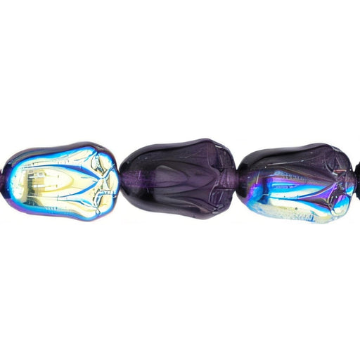 Czech Tulips 12 x 8mm Tanzanite AB (25pcs)