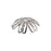 Stainless Steel Filigree Bead Cap, 14x4mm (50 Piece Pack)