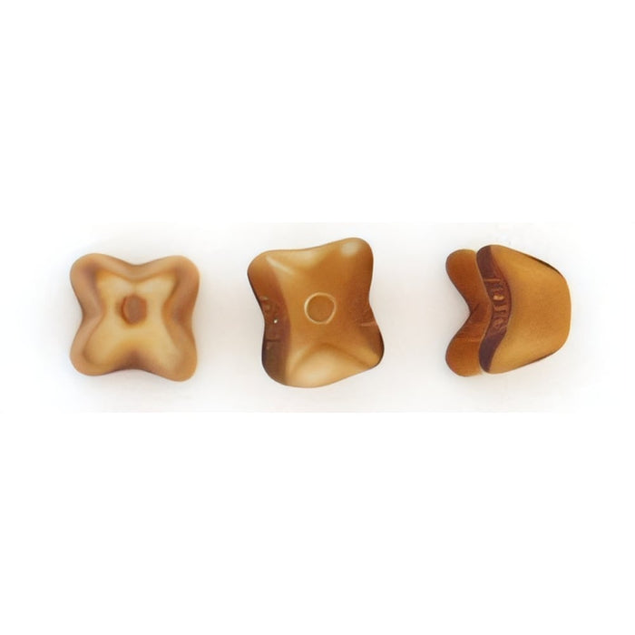 Czech Flower Caps 5 x 5mm Milky Caramel (50pcs)