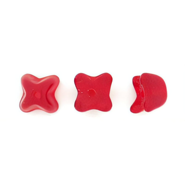 Czech Flower Caps 5 x 5mm Siam Ruby (50pcs)