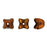 Czech Flower Caps 5 x 5mm Iris - Copper (50pcs)
