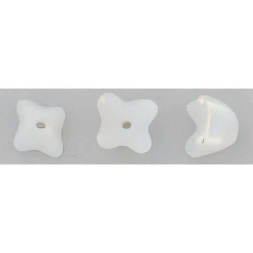 Czech Flower Caps 5 x 5mm Milky White AB (50pcs)