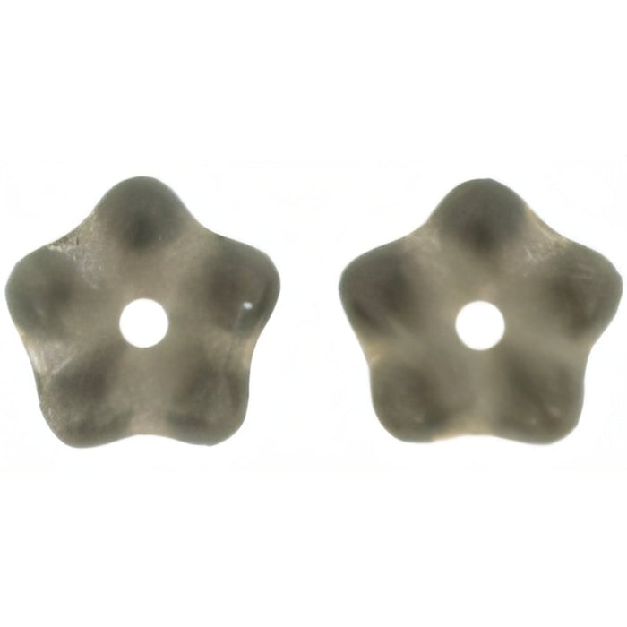 Czech Large Flower Spacer 7mm Black Diamond (50pcs)