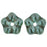 Czech Large Flower Spacer 7mm Luster - Transparent Green (50pcs)