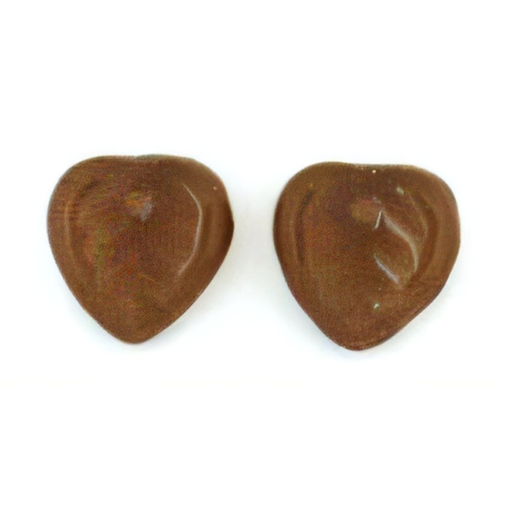 Czech Heart Leaves 10 x 10mm Smoky Topaz (50pcs)