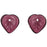 Czech Heart Leaves 10 x 10mm Amethyst (50pcs)