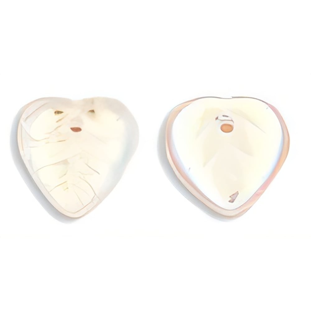Czech Heart Leaves 10 x 10mm Crystal AB (50pcs)
