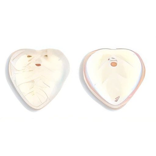 Czech Heart Leaves 10 x 10mm Crystal AB (50pcs)