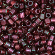 Miyuki 8/0 Transparent Garnet Delica Seed Beads 2.5-Inch Tube