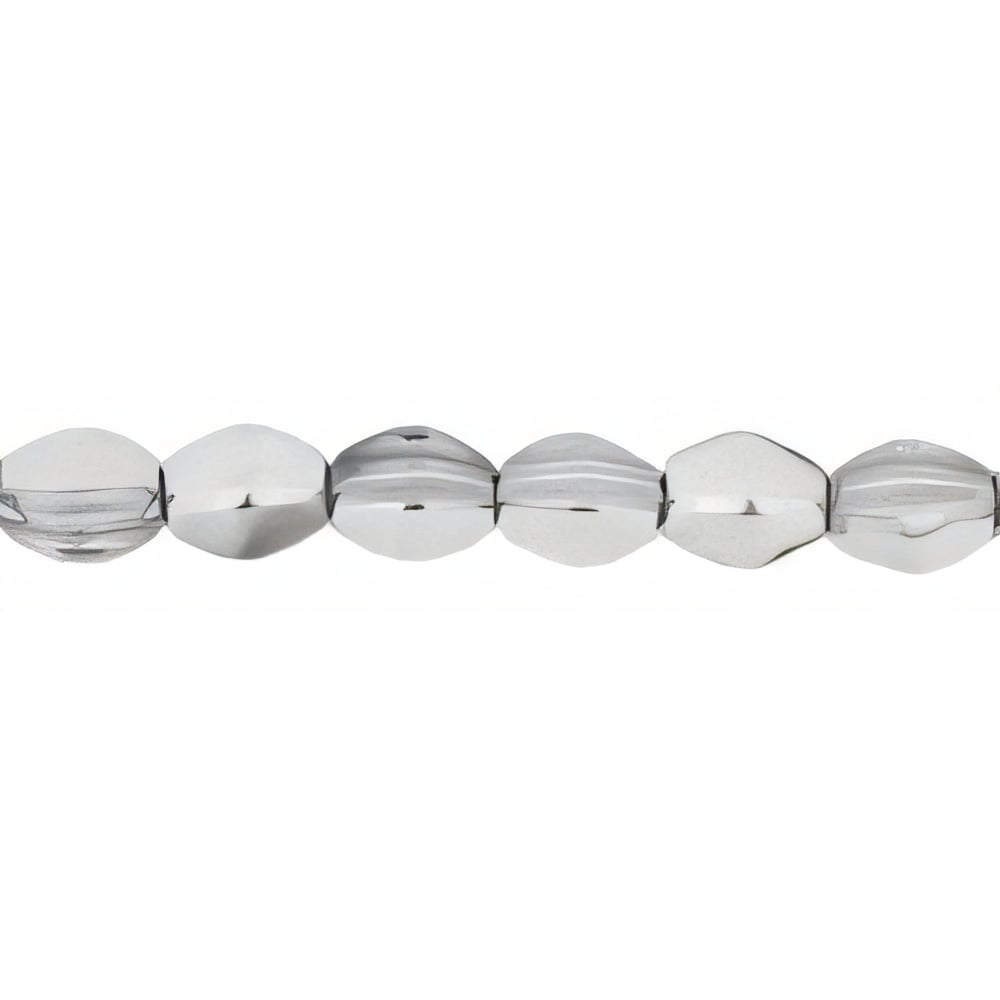 Czech Pinch Beads 5 x 3mm Silver - 1/2 Coat (50pcs)