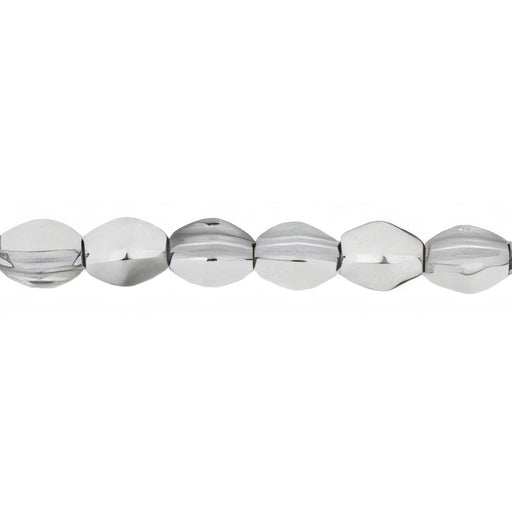 Czech Pinch Beads 5 x 3mm Silver - 1/2 Coat (50pcs)