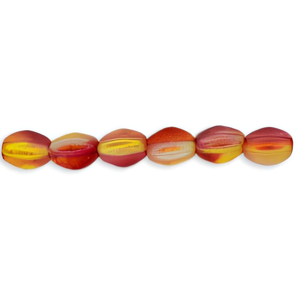 Czech Pinch Beads 5 x 3mm Dual Coated - Fuchsia/Lemon (50pcs)