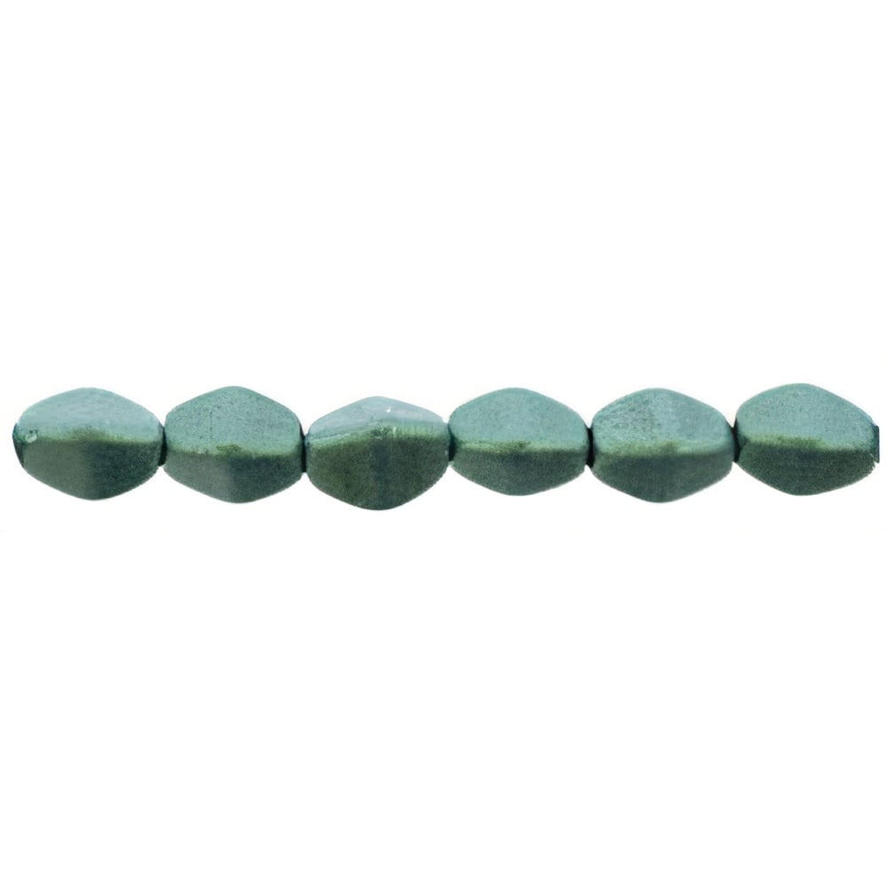 Czech Pinch Beads 5 x 3mm Metallic Suede - Lt Green (50pcs)