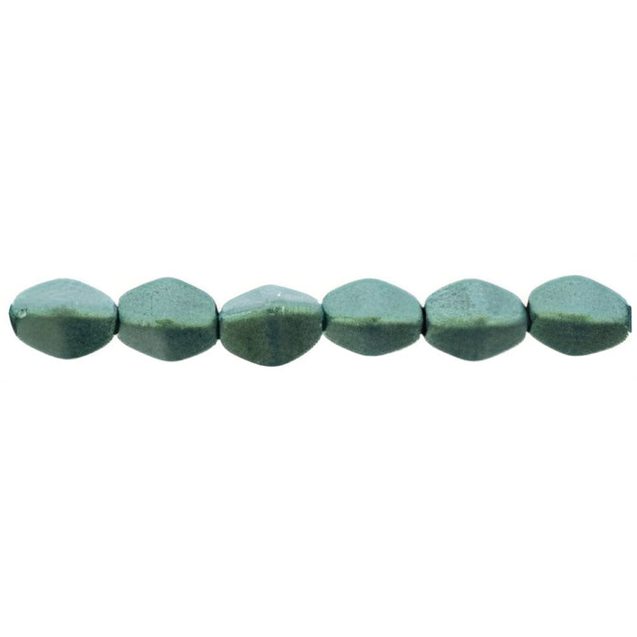 Czech Pinch Beads 5 x 3mm Metallic Suede - Lt Green (50pcs)