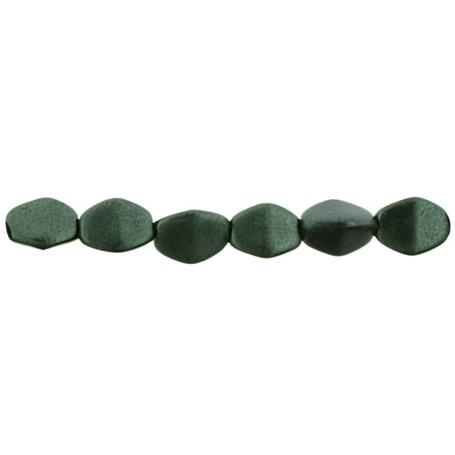 Czech Pinch Beads 5 x 3mm Metallic Suede - Dk Forest (50pcs)