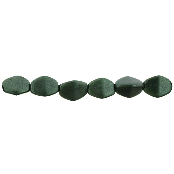 Czech Pinch Beads 5 x 3mm Metallic Suede - Dk Forest (50pcs)