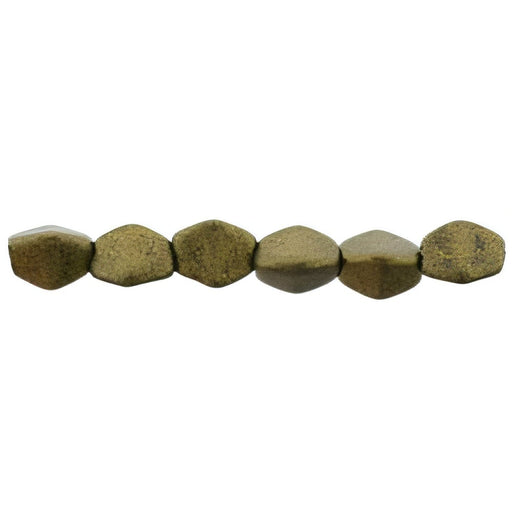 Czech Pinch Beads 5 x 3mm Chrome - Antique Gold (50pcs)