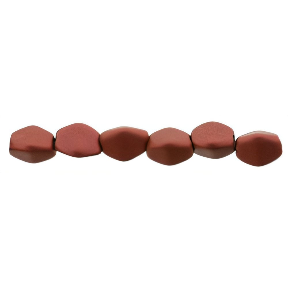 Czech Pinch Beads 5 x 3mm Matte - Metallic Lava (50pcs)