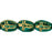 Czech Cross Beads 8 x 6mm Emerald (25pcs)