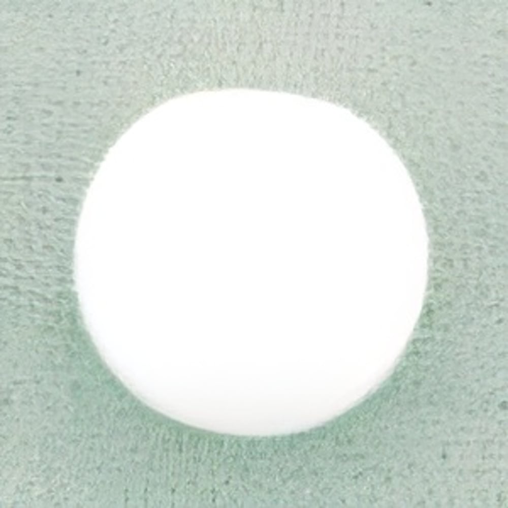 Czech Letter Beads (White) 7mm Blank (50pcs)