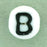 Czech Letter Beads (White) 7mm: Letter B (50pcs)