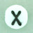 Czech Letter Beads (White) 7mm: Letter X (50pcs)