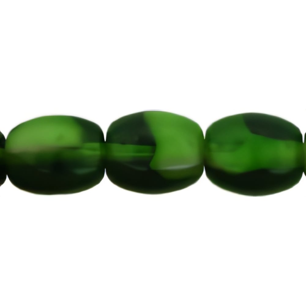 Czech Rice Beads 11 x 9mm Olivine White (25pcs)