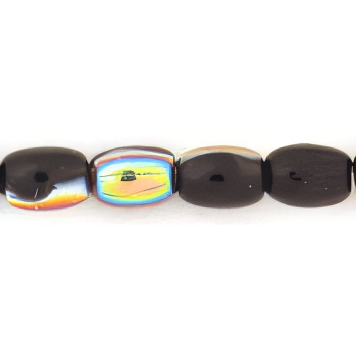 Czech Rice Beads 6 x 4mm Jet - Vitral (50pcs)