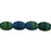 Czech Rice Beads 7/5mm Matte - Yellow/Navy (25pcs)