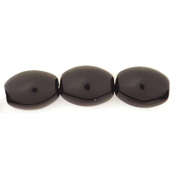 Czech Rice Beads 8 x 6mm Jet (25pcs)