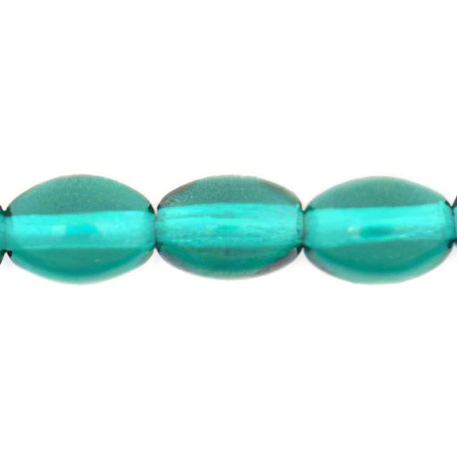 Czech Rice Beads 8 x 6mm Lt Teal (25pcs)