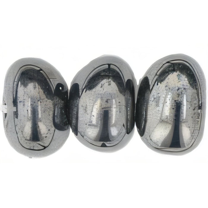 Czech Nuggets 8 x 6mm Hematite (25pcs)