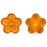 Czech Large Flat Flowers 16 x 4mm Med Topaz (25pcs)