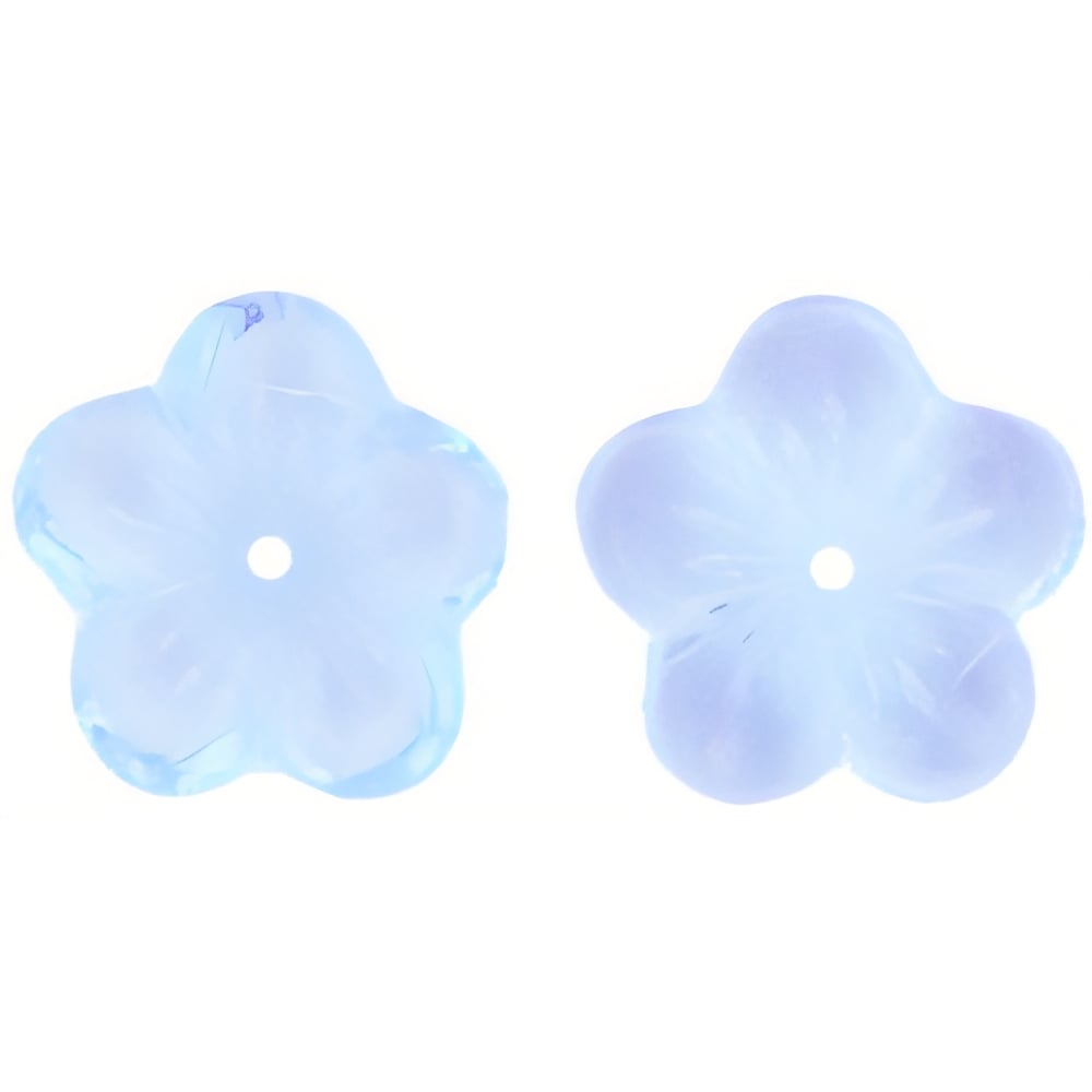 Czech Large Flat Flowers 16 x 4mm Alexandrite (25pcs)