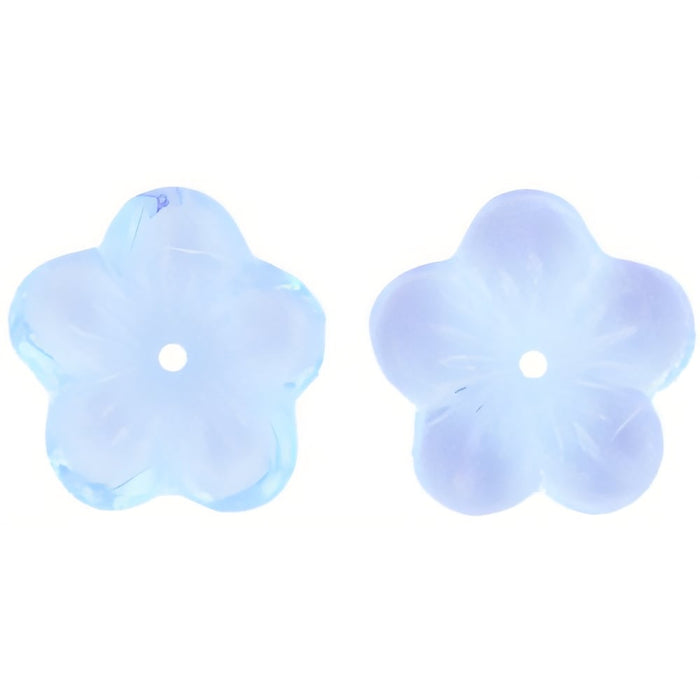 Czech Large Flat Flowers 16 x 4mm Alexandrite (25pcs)