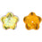 Czech Large Flat Flowers 16 x 4mm Topaz AB (25pcs)