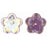 Czech Large Flat Flowers 16 x 4mm Med Amethyst AB (25pcs)