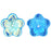 Czech Large Flat Flowers 16 x 4mm Med Sapphire AB (25pcs)