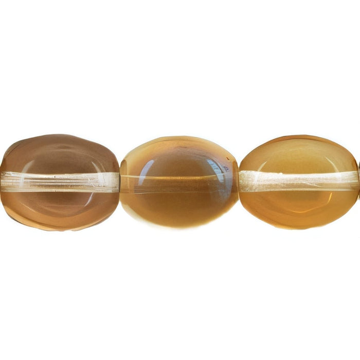 Czech Flattened Ovals Twilight - Crystal (25pcs)