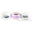 Czech Flattened Ovals Silver/Pink/Crystal (25pcs)