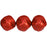 Czech Pearl Coat - Whirl Round 10mm: Pearl - Tangerine (50pcs)