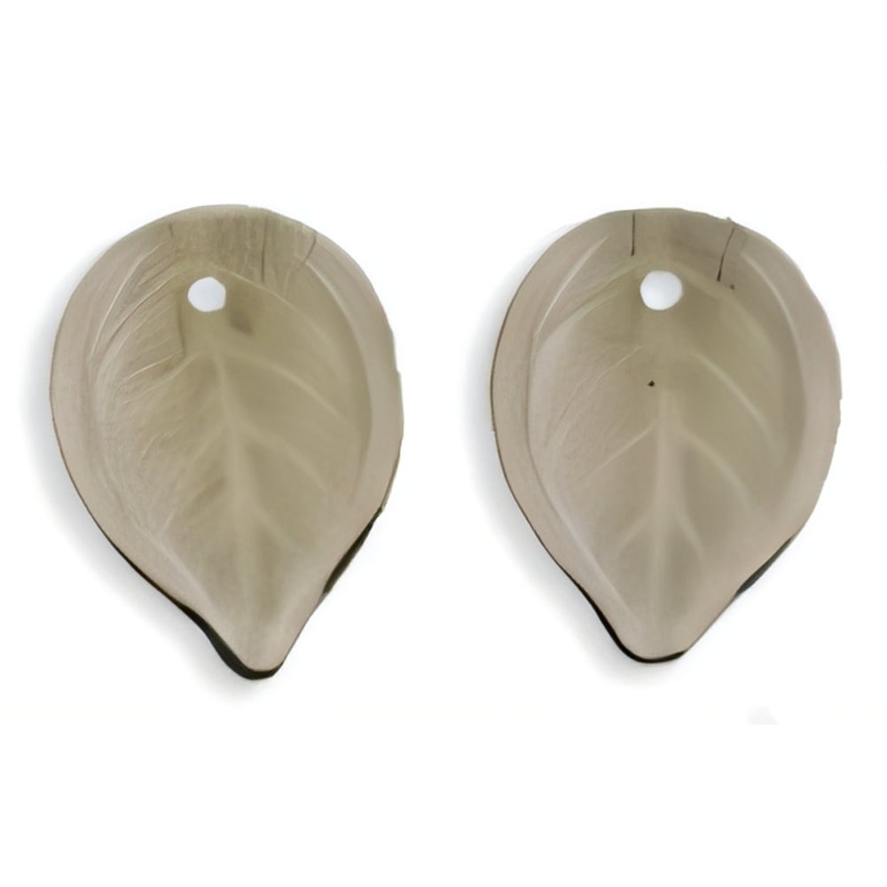 Czech Flat Leaves 18 x 13mm Black Diamond (25pcs)