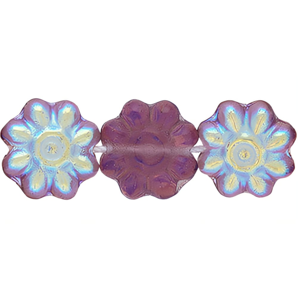 Czech Daisy Discs 9mm Med Amethyst AB (25pcs)