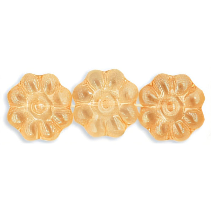 Czech Daisy Discs 12mm Luster - Transparent Champagne (25pcs)
