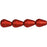 Czech Pearl Coat - Vertical Drops 6 x 4mm: Pearl - Tangerine (75pcs)