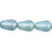 Czech Tear Drops - Vertical Hole 9 x 6mm Luster - Transparent Blue (25pcs)